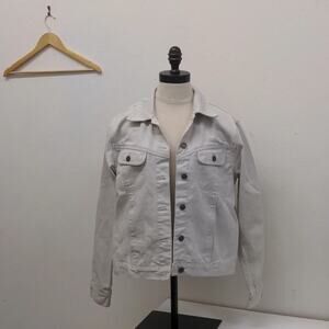 Bill Blass Jeans white denim cotton jacket size Medium